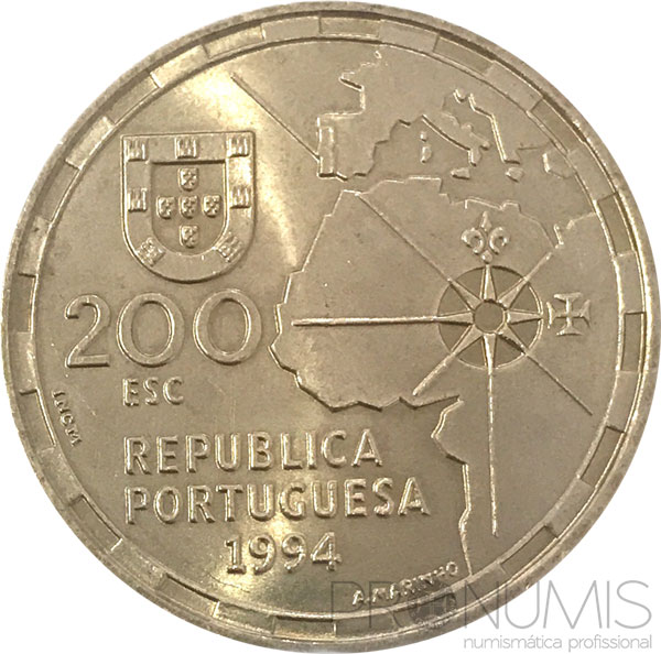 Pronumis Numismática Portugal 200 00 1994 Partilha do Mundo Bela