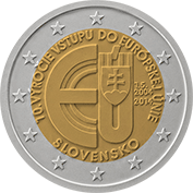 Eslováquia 2 Euro 2014 10º Aniv. da Adesão á União Europeia