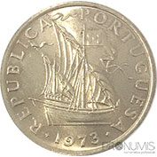 Portugal 10$00 1973 - Legenda Direita Bela