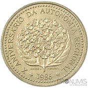 Portugal 100$00 1986 X Aniv. Autonomia Regional Açores Bela
