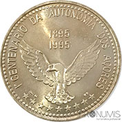 Portugal 100$00 1995 1º Centenário da Autonomia dos Açores Bela