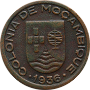 Moçambique 10 Centavos 1936 Mbc