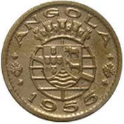 Angola 50 Centavos 1955 Mbc