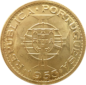 Cabo Verde 10$00 1953 Bela