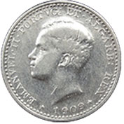D. Manuel II 100 Réis 1909 Mbc
