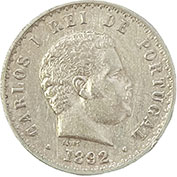 D. Carlos I 500 Réis 1892 Mbc