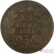 D. Luis I XX Réis 1884 Mbc