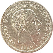 D. Pedro V 500 Réis 1857 MBC