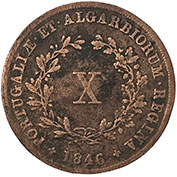 D. Maria II X Réis 1846 MBC