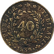 D. Maria II 40 Réis ( Pataco) 1834 BC