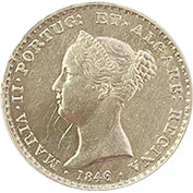 D. Maria II 500 Réis 1846 Mbc