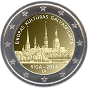 Letónia 2 Euro 2014 - Riga Capital Europeia da Cultura