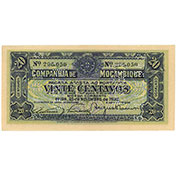Moçambique 20 Centavos 25/11/1933 BELA - Furos Pagamento
