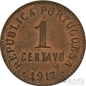 Portugal 1 Centavo 1917 Bela