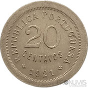 Portugal 20 Centavos 1921 - P ABERTO Mbc