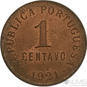 Portugal 1 Centavo 1921 Bela