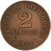 Portugal 2 Centavos 1921 Mbc