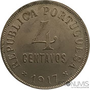 Portugal 4 Centavos 1917 Mbc