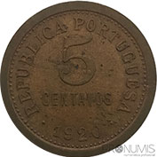 Portugal 5 Centavos 1920 Mbc
