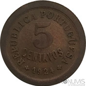 Portugal 5 Centavos 1924 Mbc