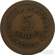 Portugal 5 Centavos 1925 Mbc