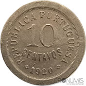 Portugal 10 Centavos 1920 Mbc