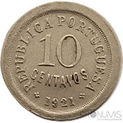 Portugal 10 Centavos 1921 Mbc