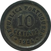 Portugal 10 Centavos 1924 Mbc