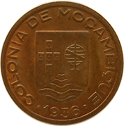 Moçambique 10 Centavos 1936 Bela