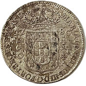 Brasil - D. Maria I  D. Pedro III 160 Réis 1780 Mbc