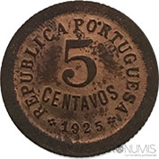 Portugal 5 Centavos 1925 Mbc+