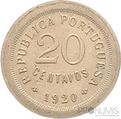 Portugal 20 Centavos 1920 Bela