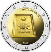 Malta 2 Euro 2015 - República 1974