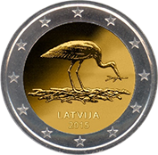 Letónia 2 Euro 2015 - A Cegonha Negra