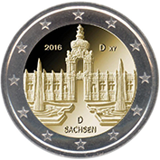 Alemanha 2 Euro 2016 -  Saxonia Palácio de Dresden