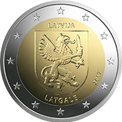 Letónia 2 Euro 2017 Região Latgale