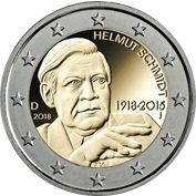 Alemanha 2 Euro 2018 - Helmut Schmidt