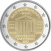 Estónia 2 Euro 2019 - 100 Anos Universidade de Tartu