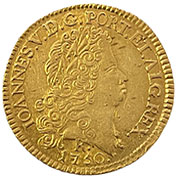 D. João V - Peça em Ouro 1750 Rio de Janeiro BELA