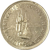 África do Sul - 5 Shillings - 1652 -1952 