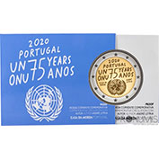 Portugal 2 Euro 2020 PROOF 75.º Aniv. Organização das Nações Unidas