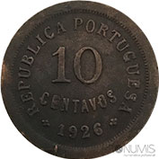 Portugal 10 Centavos 1926 Mbc