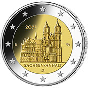 Alemanha 2 Euro 2021 A Catedral de Magdeburg