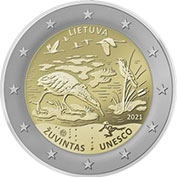 Lituânia 2 Euro 2021 Reserva Biosfera