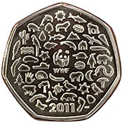 Inglaterra 50 Pence 2011 WWF