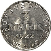 Alemanha 3 Mark 1922 A