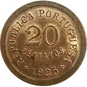 Portugal 20 Centavos 1925 Soberba