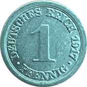 Alemanha 1 Pfennig 1917