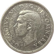 Inglaterra 6 Pence 1944