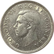 Inglaterra 6 Pence 1945